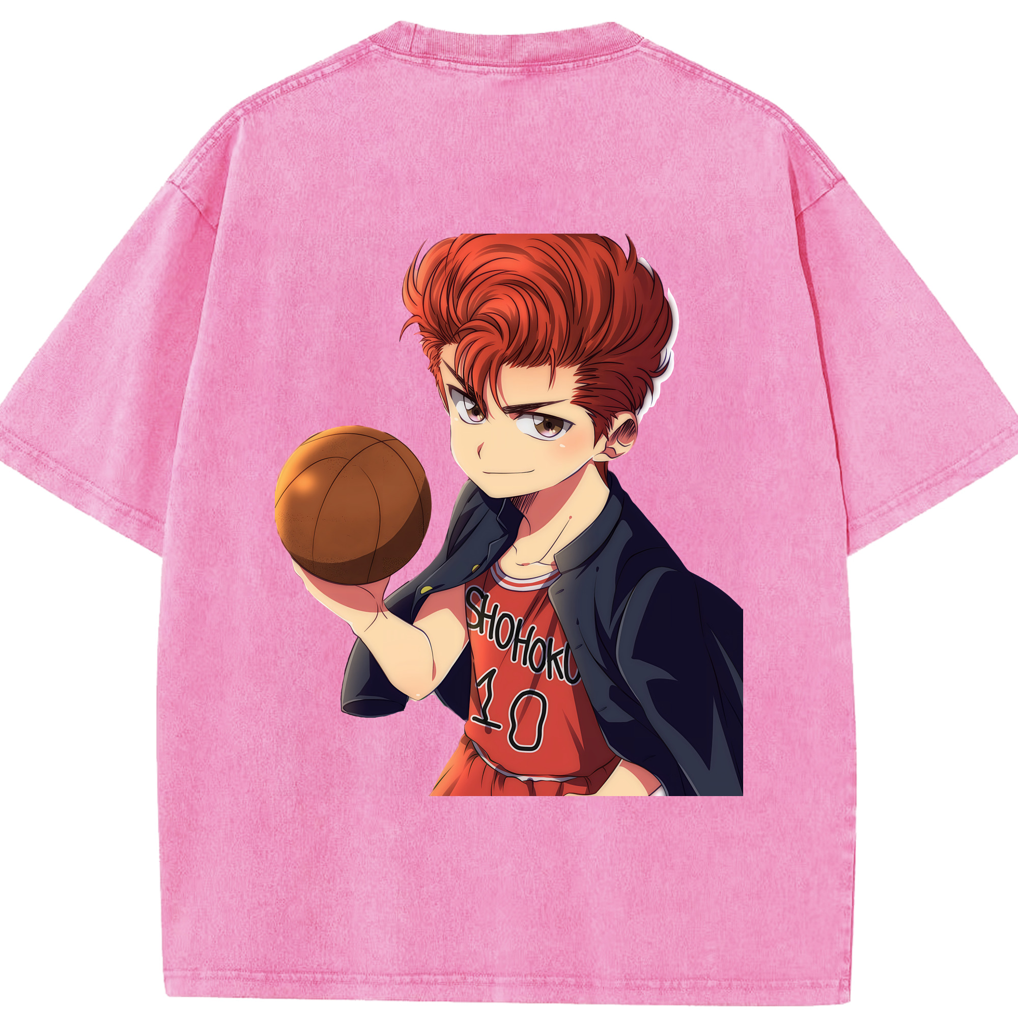 （画像用） SLAM DUNK／スラムダンク 綿100% ヴィンテージ風 半袖Tシャツ（背面プリント）